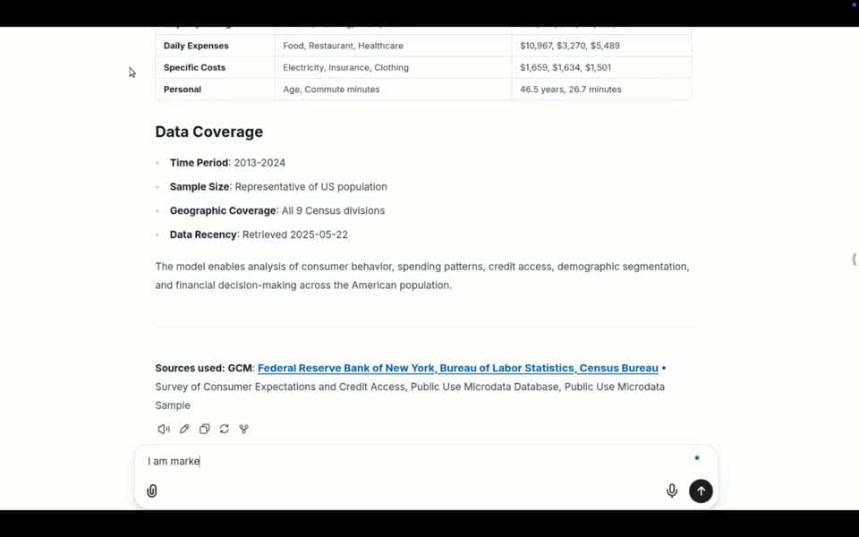 Frame from the original GCM demonstration showing data coverage and sources.