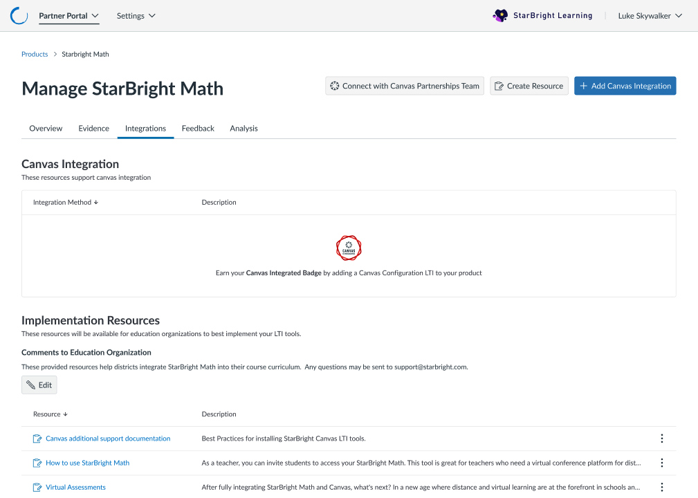 Original Partner Portal integration tools and implementation resources.